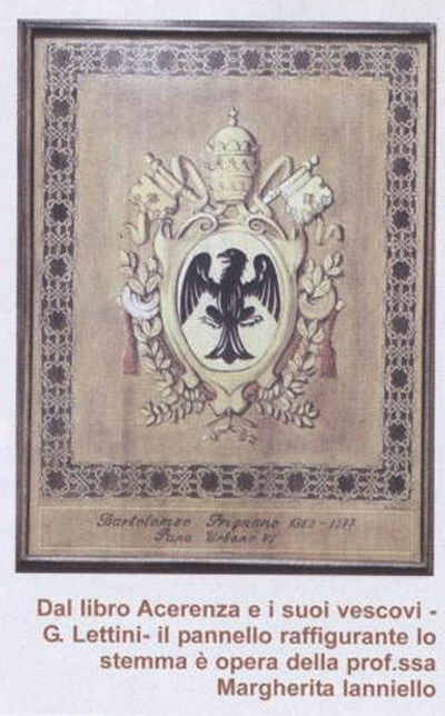 urbano vi stemma Bartolomeo Prignani Vescovo di Acerenza (1363   1377) poi (1378) papa URBANO VI. 